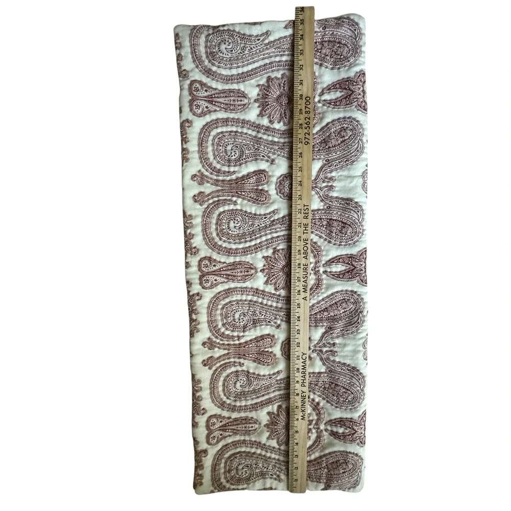 Pottery Barn Pillow Shams Lumbar Wool Blend Jacquard Paisley Set Of 2 Diff Sizes